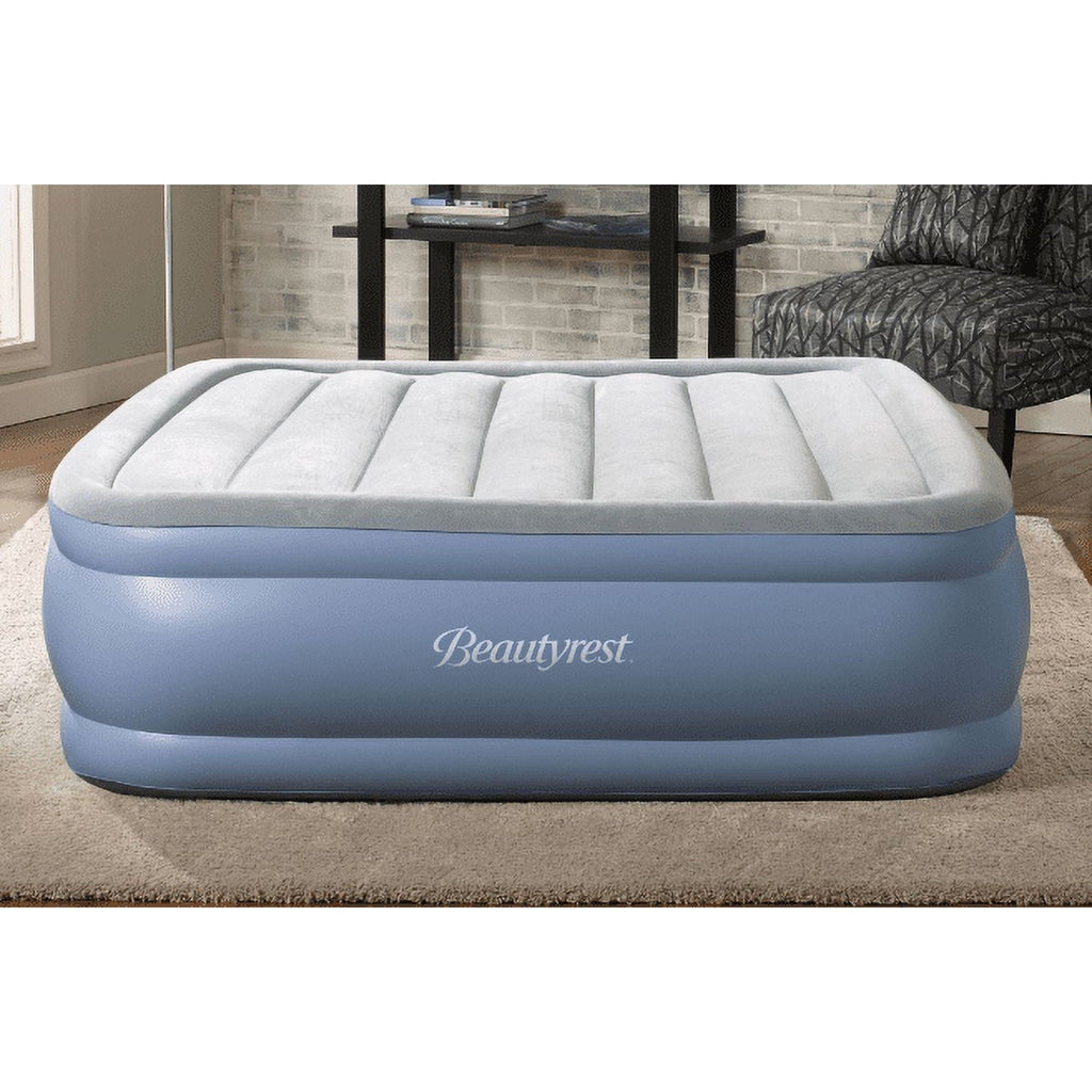 Beautyrest Hi Loft 16" Full Size Air Mattress with External Pump - Blow up Air Bed 1-Year