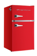Frigidaire Retro Two-Door Compact Refrigerator With Freezer, 3.1 Cu. Ft., Red