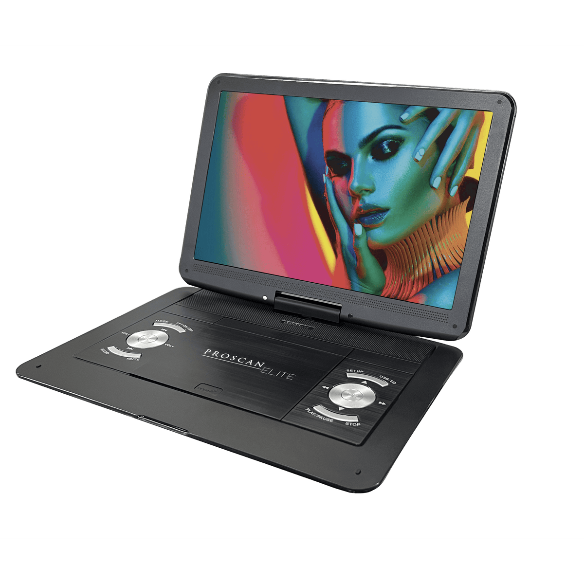 Proscan Elite 13.3" Portable DVD Player with 1366 × 768 HD Display, Black
