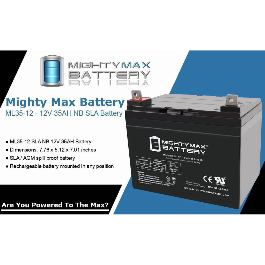ML35-12 - 12V 35AH Compatible Wheelchair Battery for Electric Mobility Rascal Scooter