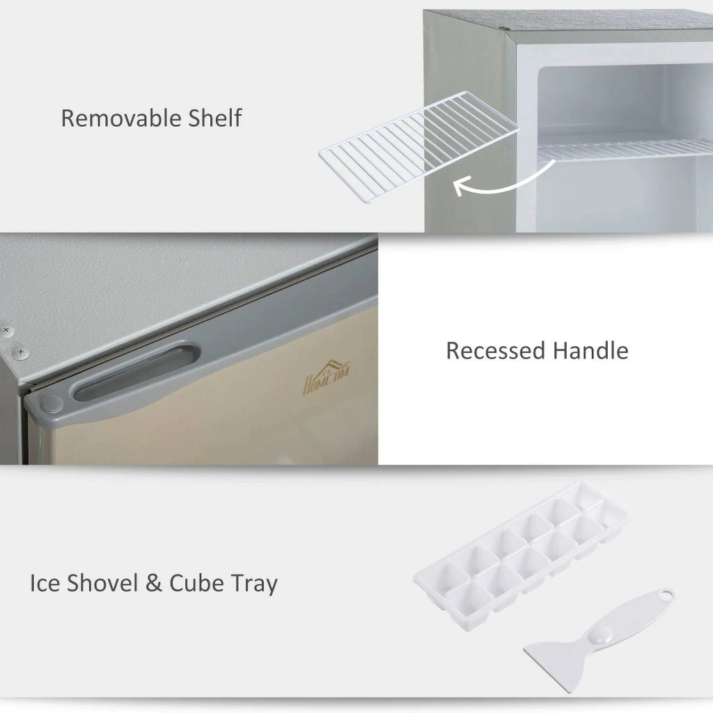 HOMCOM Compact Upright Mini Freezer, 1.1 Cu.Ft, Gray 05