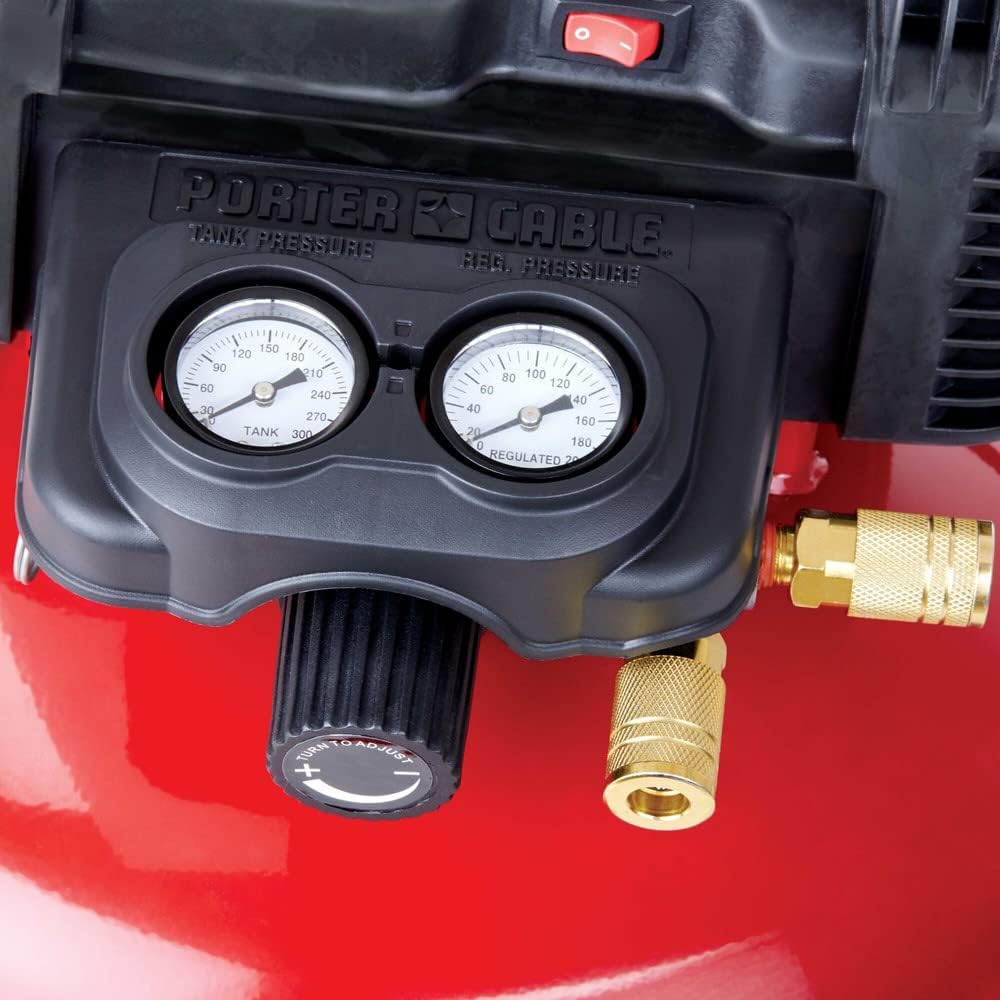 150 Compressor 6 Gallon Oil-Free Pancake Air Compressor, 150 PSI, 2.6 SCFM at 90 PSI ...