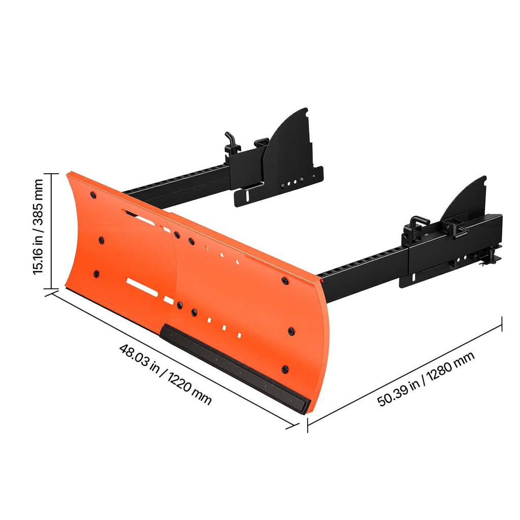 KFFKFF Adjustable Snow Plow Kit, 22-32 Inch Width, Universal Attachment for Snowblowers, Dual-Mode Operation, Detachable Design, Foldable Steel Blade
