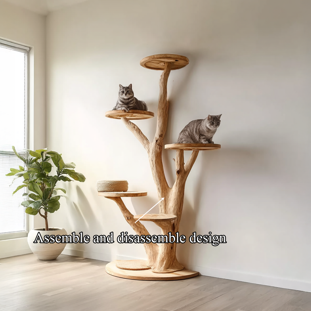 Rustic Tree Cat Tower Living Bedroom
