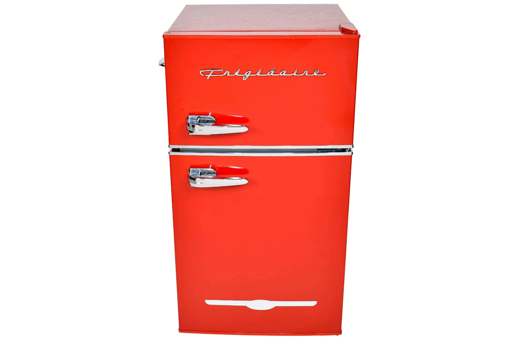 Frigidaire Retro Two-Door Compact Refrigerator With Freezer, 3.1 Cu. Ft., Red