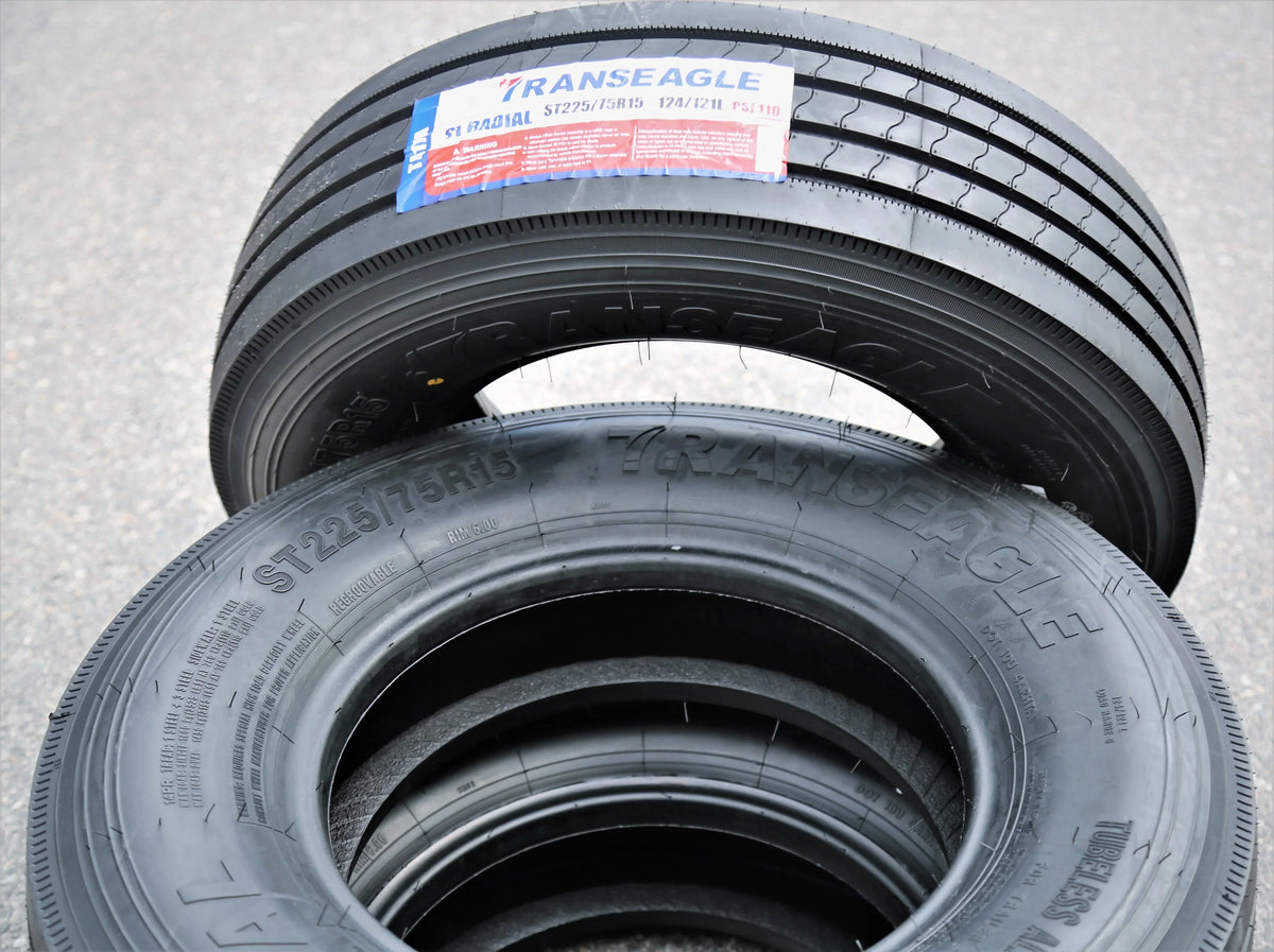 Transeagle All Steel ST Radial ST 225/75R15 Load G 14 Ply Trailer Tires - Set Of 4