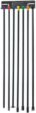 Steelman 7-Piece Spare Tire Retrieval Tool Kit, Lower and Raise Cradle-Suspended Tires, Flat, Pin, Hex, 12-mm Square, Slotted, ⅜-inch Square Heads