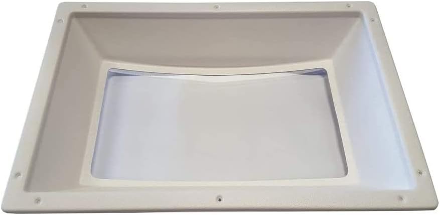 SCT RV Skylight Bundle - Clear Outer Dome 14" x 22", Flange 17" x 25" and Inner Dome with Window 14" x 22" + Dicor 501LSW-1 Lap Sealant