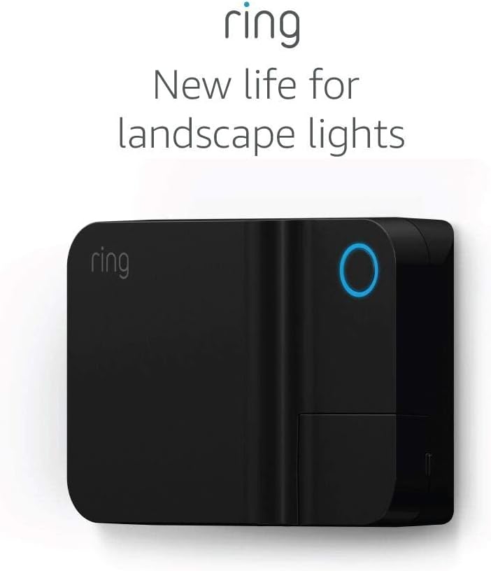 Ring Transformer — Low-voltage transformer that connects non-Ring smart lights to Ring app, works with Sidewalk, Black
