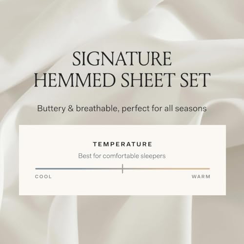 BOLL & BRANCH Signature Hemmed Sheet Set, King, White
