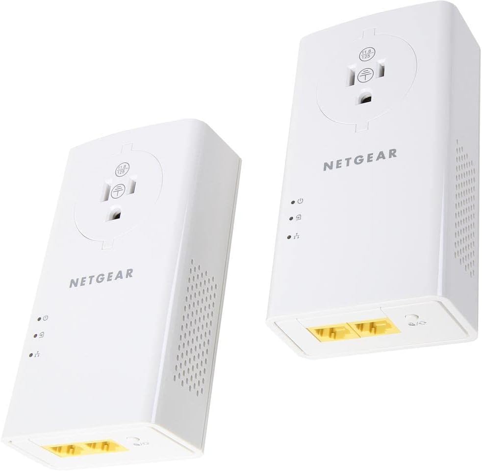 NETGEAR Powerline Ethernet Adapter Kit PLP2000, 2 Pack, 2000 Mbps