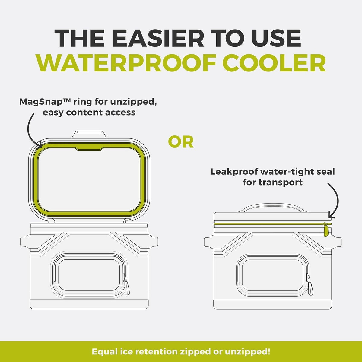 CORE 12 Can Climakeep Magnetic Soft Cooler, Leakproof Cooler, Waterproof Zipper, Mulbery