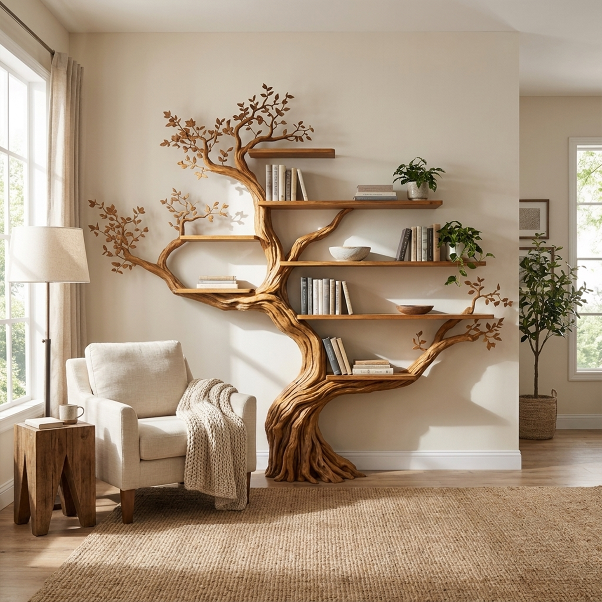 Modern Organic Tree Bookshelf