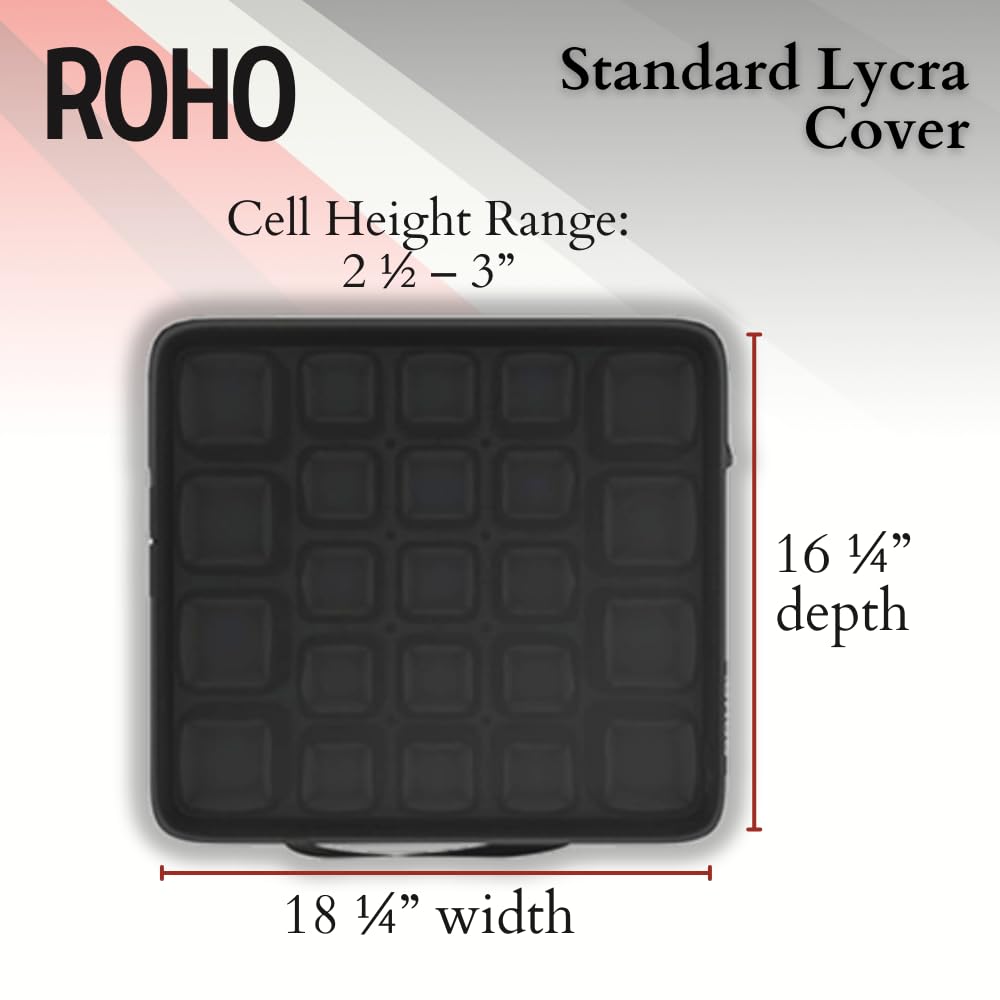 Roho Mosaic Wheelchair Air Cushion, Standard Cover, 18 x 16 Inches