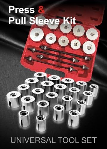 27 Pcs Universal Press & Pull Sleeve Kit Bush Bearing Removal Insertion Tool Set