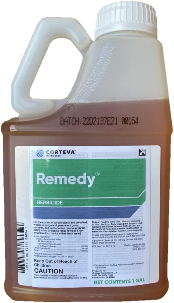 Remedy Specialty Herbicide Weed Killer & Brush Control At Rangeland, Pasture and Fence Lines, Triclopyr Concentrated, Use Alone Or Tank Mix With
