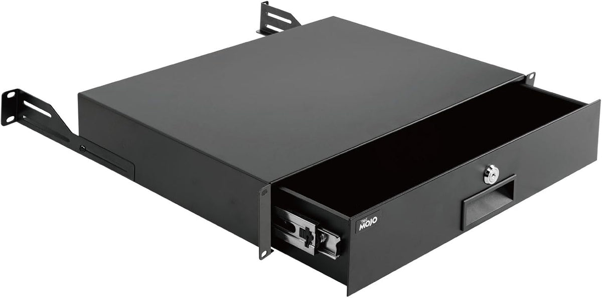 Tecmojo 2U Rack Drawer,Rack Mount Drawer for 19in Network Equipment/Server/AV Rack or Cabinet Enclosure,Sliding and Lockable Server Rack Drawer