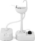 YITAMOTOR Portable Sink 17L Camping Hand Washing Station with 24L Sewage Tank, Wheels, Soap Dispenser, Towel Holder, for Garden, Gather, Worksite