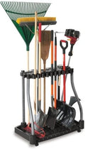 Rubbermaid Garage Tool Tower Rack Easy to Assemble Wheeled Organizes up to 40 Long-Handled Tools/Rakes/Brooms/Shovels in Home/House/Outdoor/Shed Black