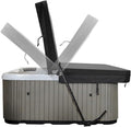 Hot Tub Cover Lift Bar,Two Sides Spa Lifter,Height 45.3“ - 72.1” Width 53.5“ - 84” Adjustable Cover Lifting & Removal System,Installs Under Hot Tubs