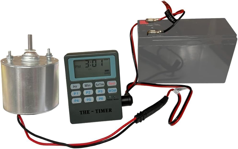 THE Timer Wildlife Feeder Controller for Deer, Turkey, Hog and Game Feeders, 6V or 12V Digital Feeder Timer with Backlit LCD, Easy Program Setup