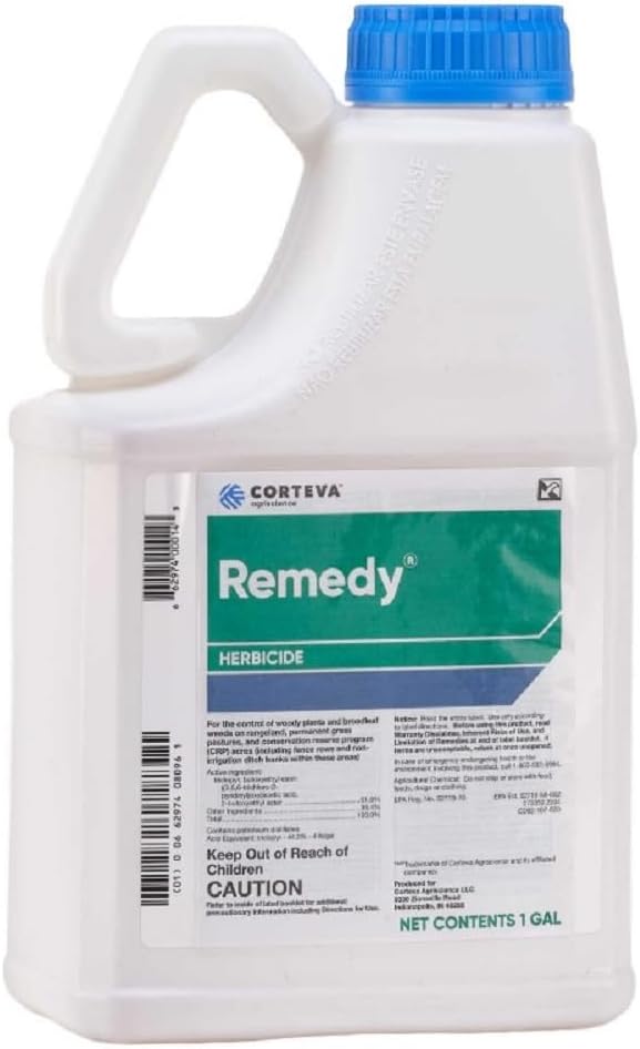 Remedy Specialty Herbicide Weed Killer & Brush Control At Rangeland, Pasture and Fence Lines, Triclopyr Concentrated, Use Alone Or Tank Mix With