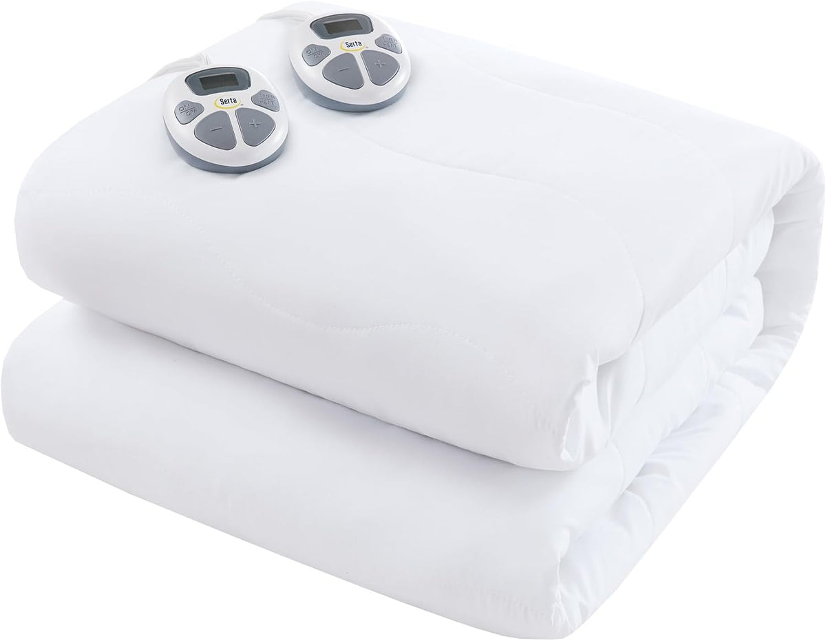 Serta Heated Mattress Pad with Deep Pocket & Dual Controller Queen