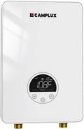 CAMPLUX Tankless Water Heater Electric 120V, 4.5kW Point of Use Instant Hot Water Heater, Save Space for Sink Wall Mounted LED Digital Display CSA
