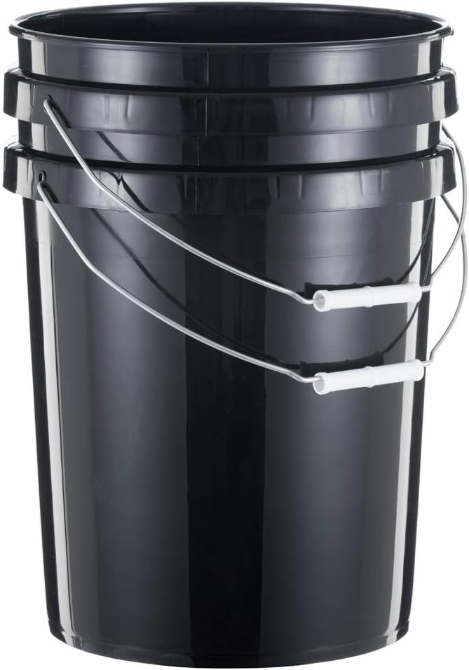 United Solutions 5-Gallon Heavy-Duty Buckets with Snap-On Lids, 6-Pack – BPA-Free, Food-Grade Plastic, Multi-Purpose Storage for Home, DIY, and Job