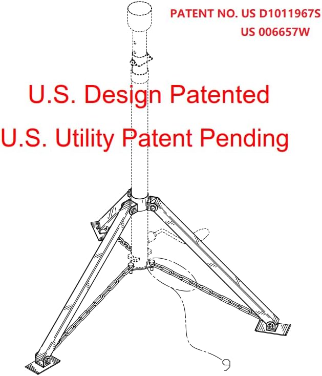 King Pin Tripod Stabilizer Jack for 5th Wheel Trailer Rv