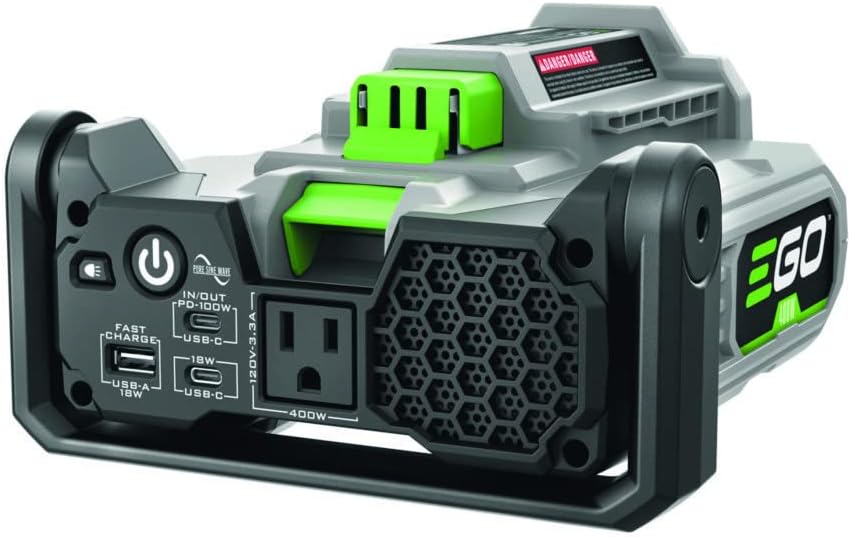EGO POWER+ Portable Inverter, 400W, Power Inverter Generator, Quiet. Battery and Charger Not Included - PAD5000