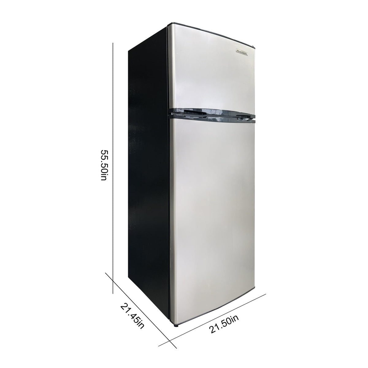 Frigidaire 7.5 Cu. ft. Top Mount Refrigerator, Apartment Size Fridge with Reversible Doors, Platinum