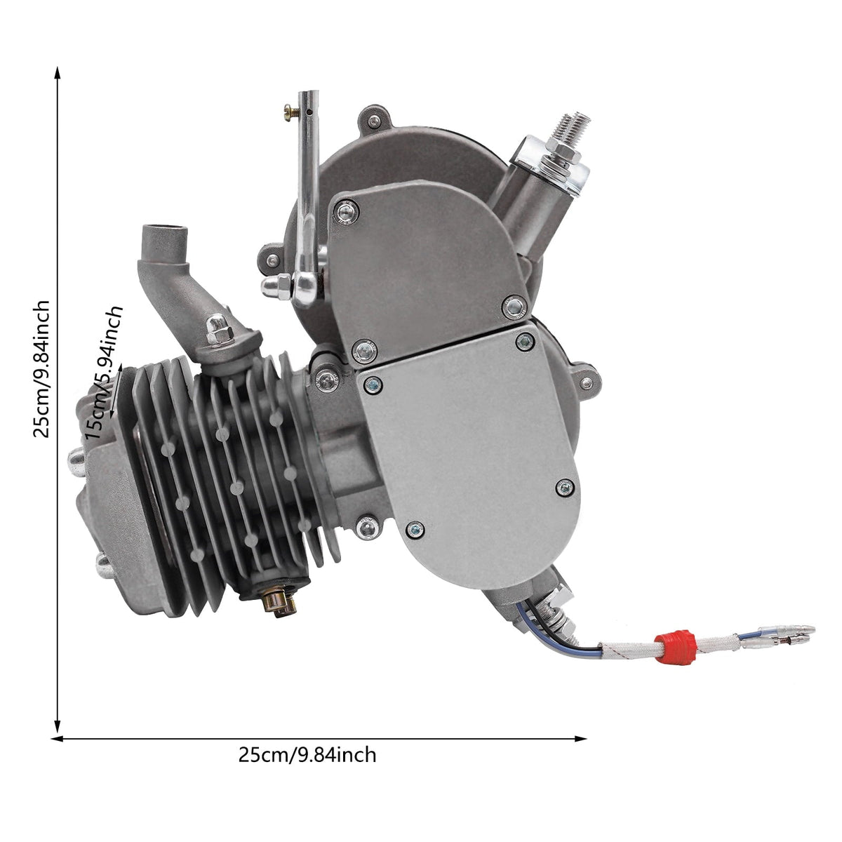 ChicHomey 80cc 2-Stroke Bicycle Engine,1.85kw 5500 RPM Gas Motor with CDI Ignition, for 26-28" V-Frame Bikes