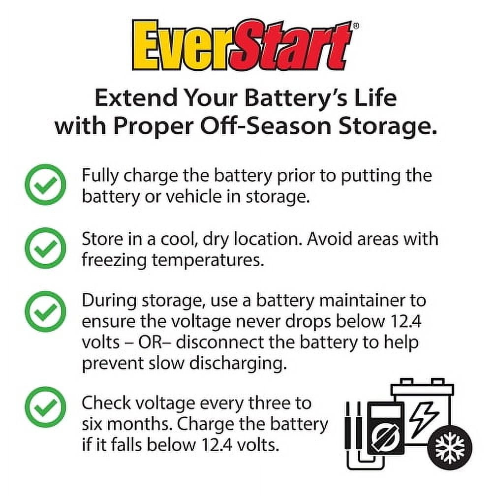 EverStart Lead Acid Marine Starting Battery, Group Size 24MS, 12 V, Minimum 930 MCA