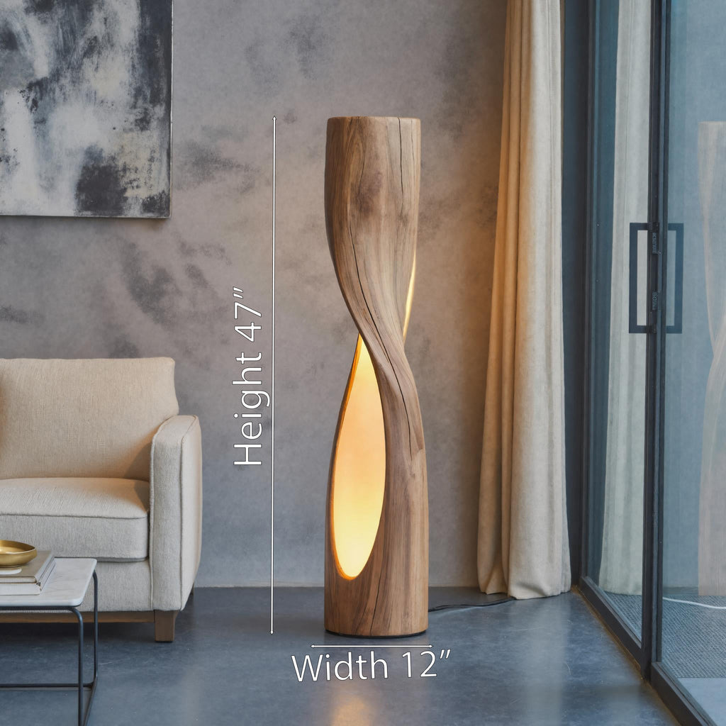 Artistic Twisted Floor Lamp For Bedroom Or Living Room