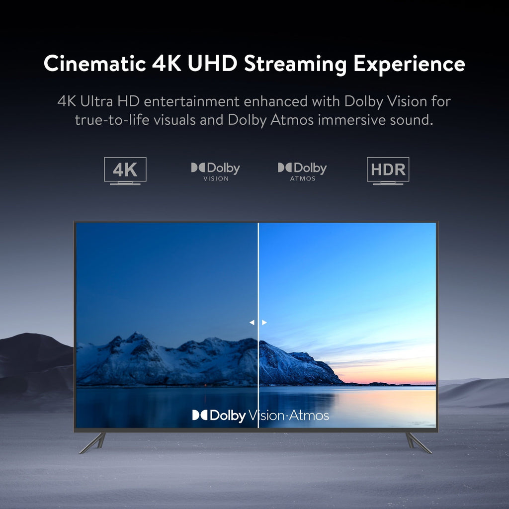 onn 4K Plus Streaming Device, Google TV - Ultra-fast Streaming, Stunning 4K UHD, 16GB Storage, 2GB RAM, Dolby Vision & Atmos, Remote with Voice