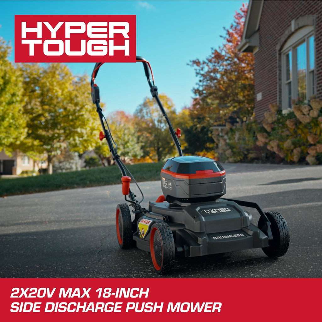 Hyper Tough 2X20V 18-inch Side-Discharge Lawn Mower