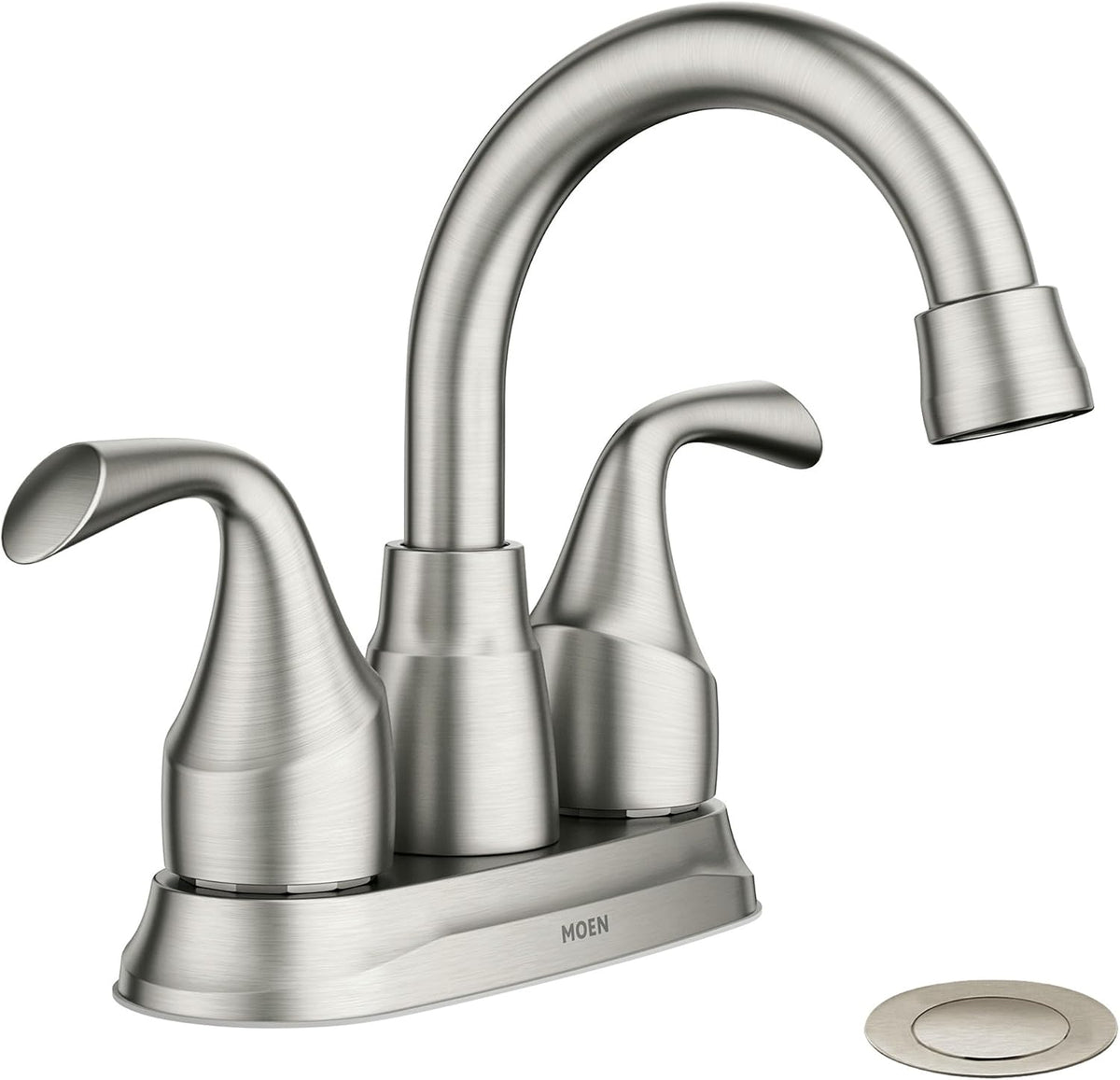 Moen Idora Centerset Bathroom Faucet, Spot Resist Nickel, 84115SRN