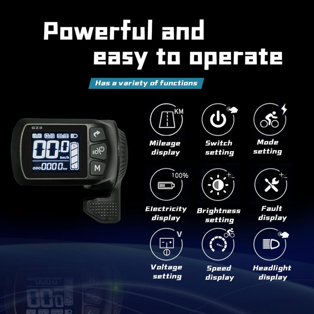 24V 36V 48V Ebike Controller Kit 500W Brushless Controller and LCD Display