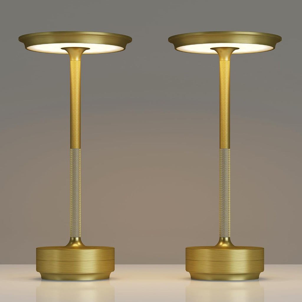 2 Pack Rechargeable Cordless Table Lamp, 5000mAh Battery Table Light