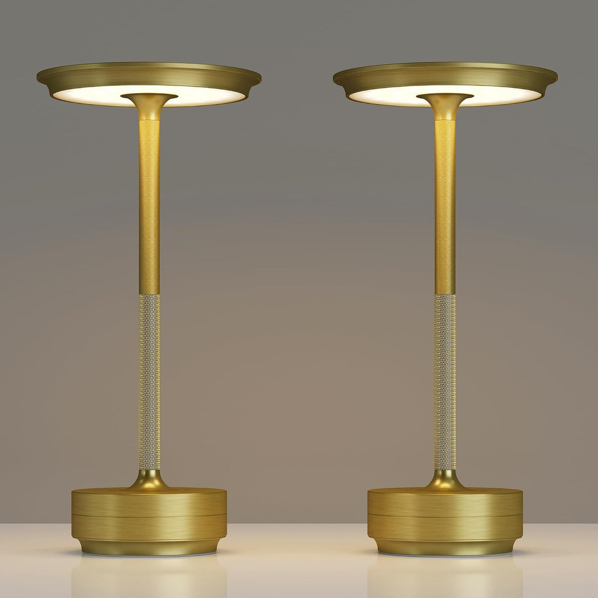 2 Pack Rechargeable Cordless Table Lamp, 5000mAh Battery Table Light