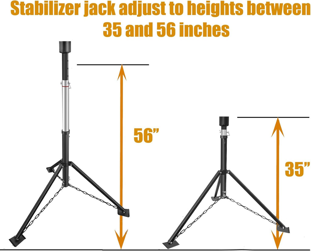 King Pin Tripod Stabilizer Jack for 5th Wheel Trailer Rv
