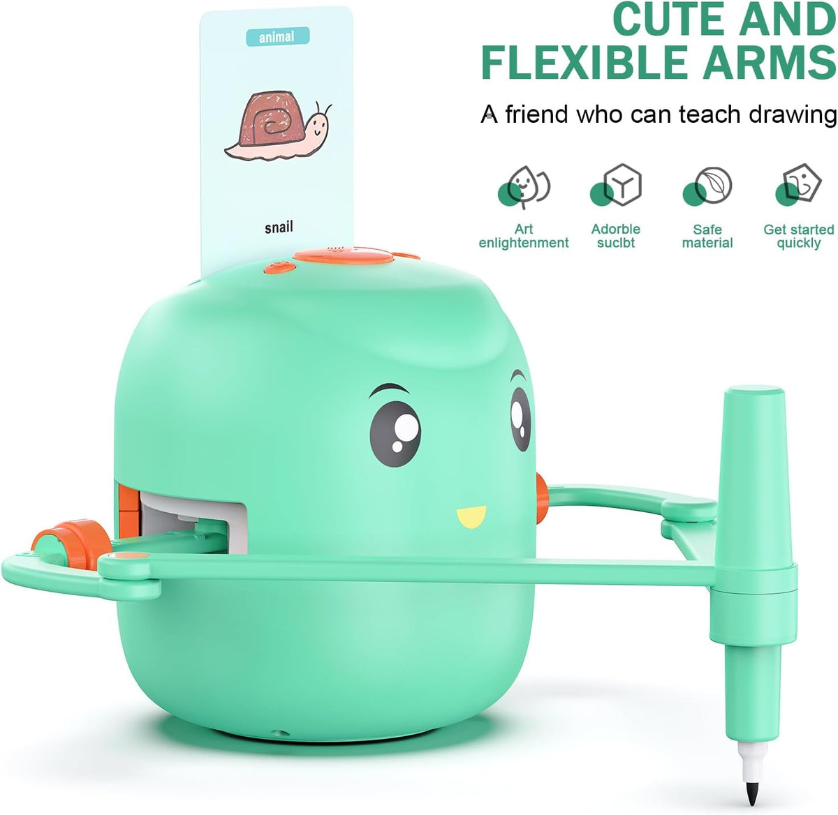 Smart Drawing Robot for Kids,Montessori Educational Painting Toy for 5+ with Voice Interaction&16 Color Pens,Magic Drawing Robot with 150 Learning