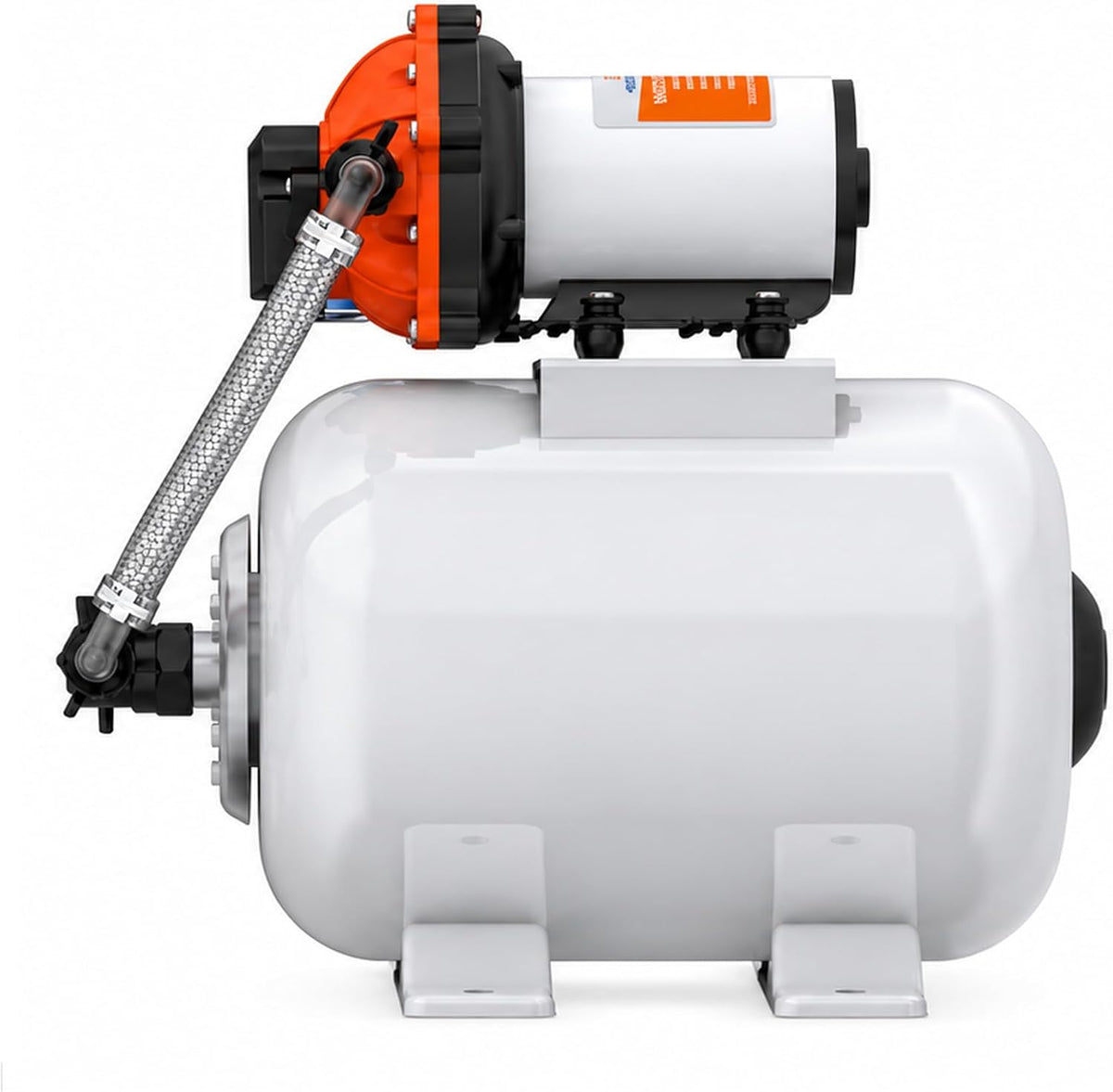 SEAFLO 55 Series rv water pump Pump System with 2 Gallon Accumulator Tank, 12V DC, 60 PSI, 5.5 GPM Self Priming, Smart Pressure Switch NSF, CE & Rohs