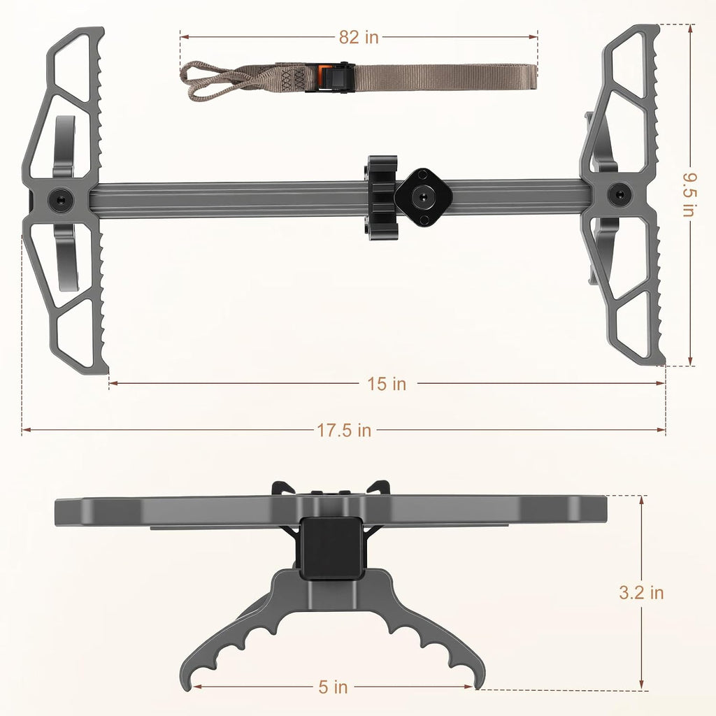Climbing Sticks for Hunting,17.5" Lightweight Aluminum Non-Slip Climbing Sticks,Stackable and Bundled for Easy Portability,Suitable for Tree Stands