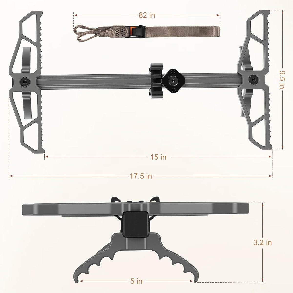 Climbing Sticks for Hunting,17.5" Lightweight Aluminum Non-Slip Climbing Sticks,Stackable and Bundled for Easy Portability,Suitable for Tree Stands