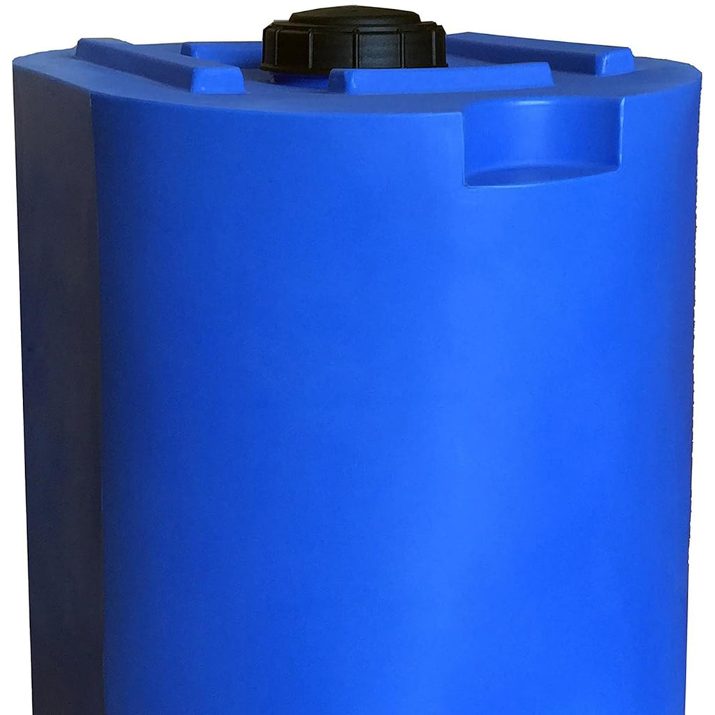 WaterPrepared 55 Gallon Unique Stackable Utility Water Tank, Blue