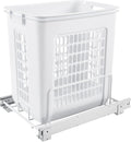 Rev-A-Shelf Large Pullout Clothes Hamper, Steel Frame & Polymer Laundry Bin