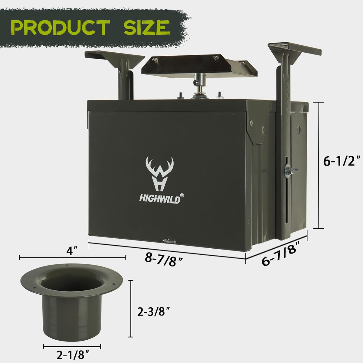 Highwild 12V Digital Deer Feeder Kit for Hunting, up to 8 Feed Times