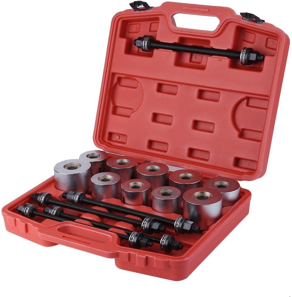 27 Pcs Universal Press & Pull Sleeve Kit Bush Bearing Removal Insertion Tool Set
